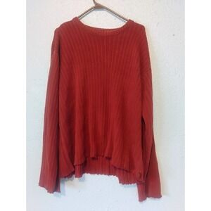 Chunky Ugly Ragged Vintage Timberland Fall Leaf Color Sweater XL 100% Cotton Hot